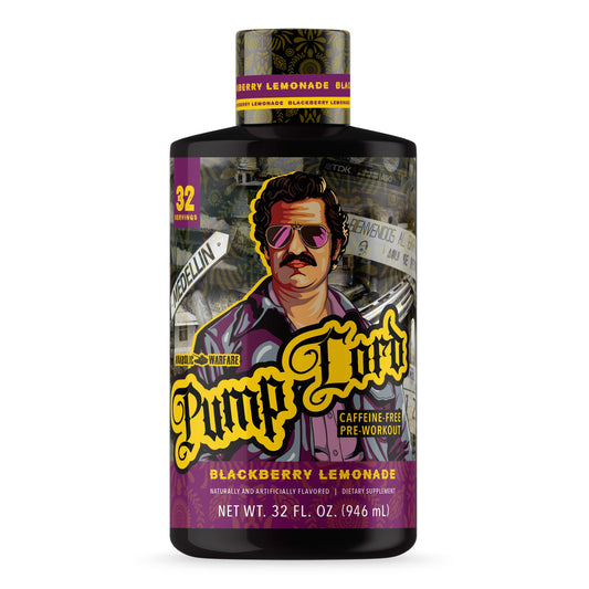 Anabolic Warfare Pump Lord bottle front with BlackBerry Lemonade flavor for a potent workout boost.