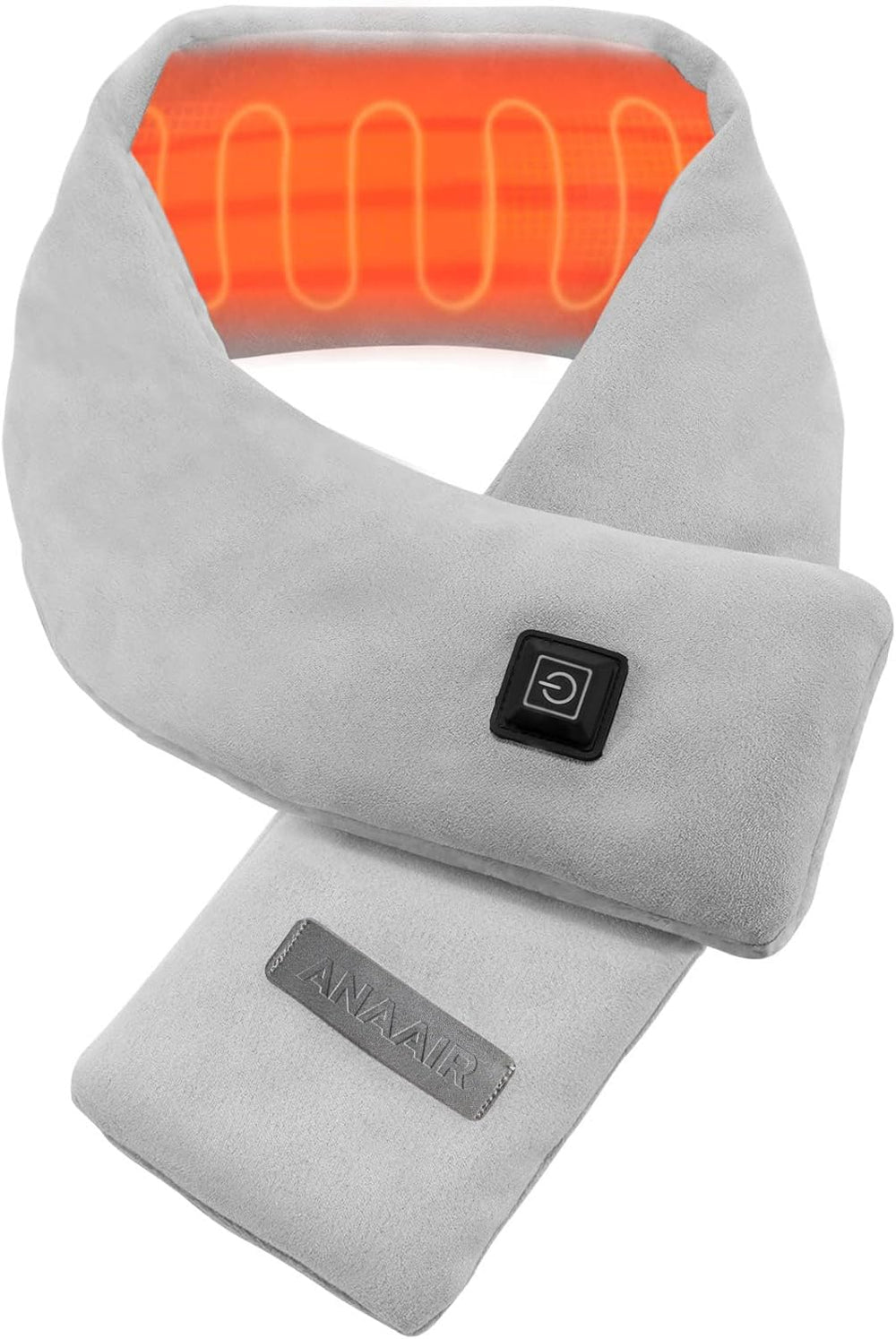 AnaAir neck heating pad close-up highlighting the back-of-neck heating zone for targeted warmth.