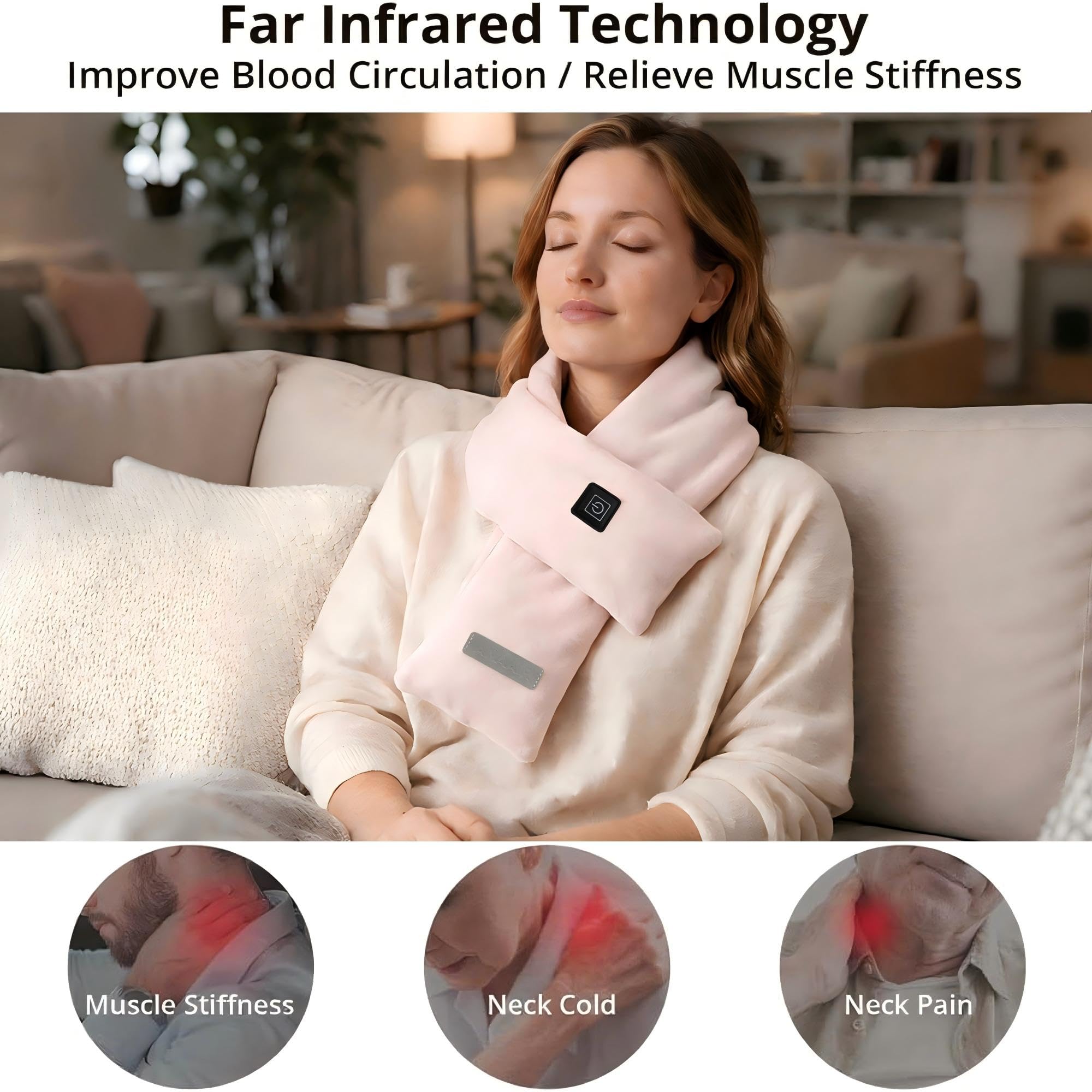 AnaAir heat zone close-up highlighting even heat distribution for soothing relief.