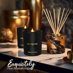 ANAWBE Pine & Clementine candle packaging showcases gift-ready presentation.