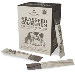 Ancestral Supplements colostrum packet on the go for convenient immune support
