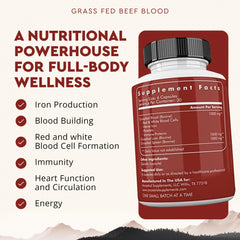 Ancestral Supplements Blood Is Blood capsules closeup—bioavailable iron and B12 support