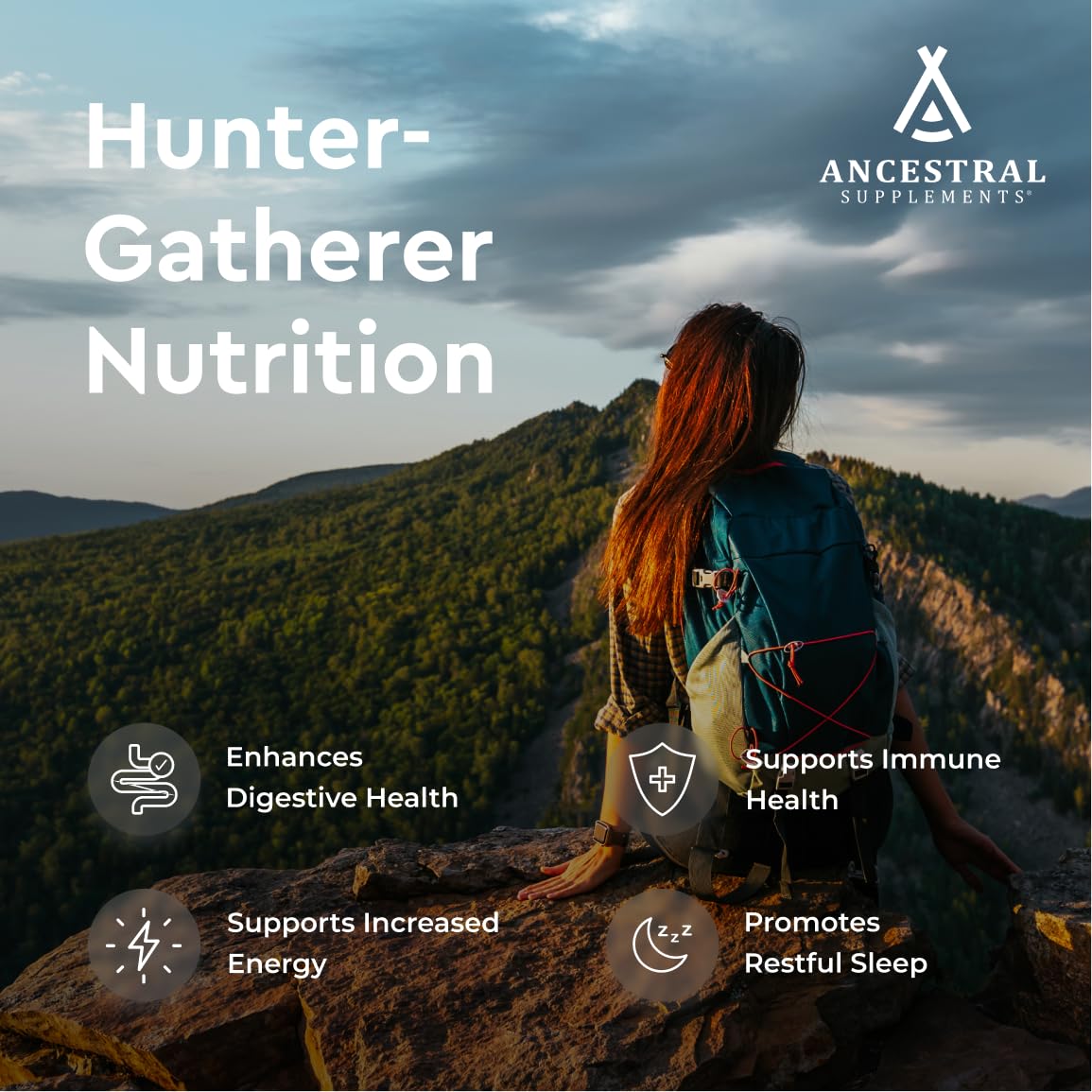 Ancestral Supplements grass-fed organs blend bottle, nutrient-dense liver, heart, and glands.