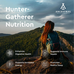 Ancestral Supplements grass-fed organs blend bottle, nutrient-dense liver, heart, and glands.