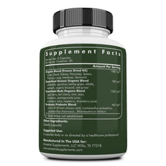 Ancestral Supplements greens-reds-blend bottle, convenient superfood mix for overall wellness.