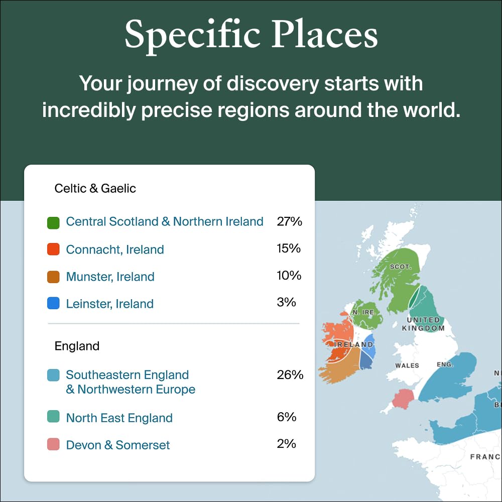 AncestryDNA online results dashboard to explore origins and traits