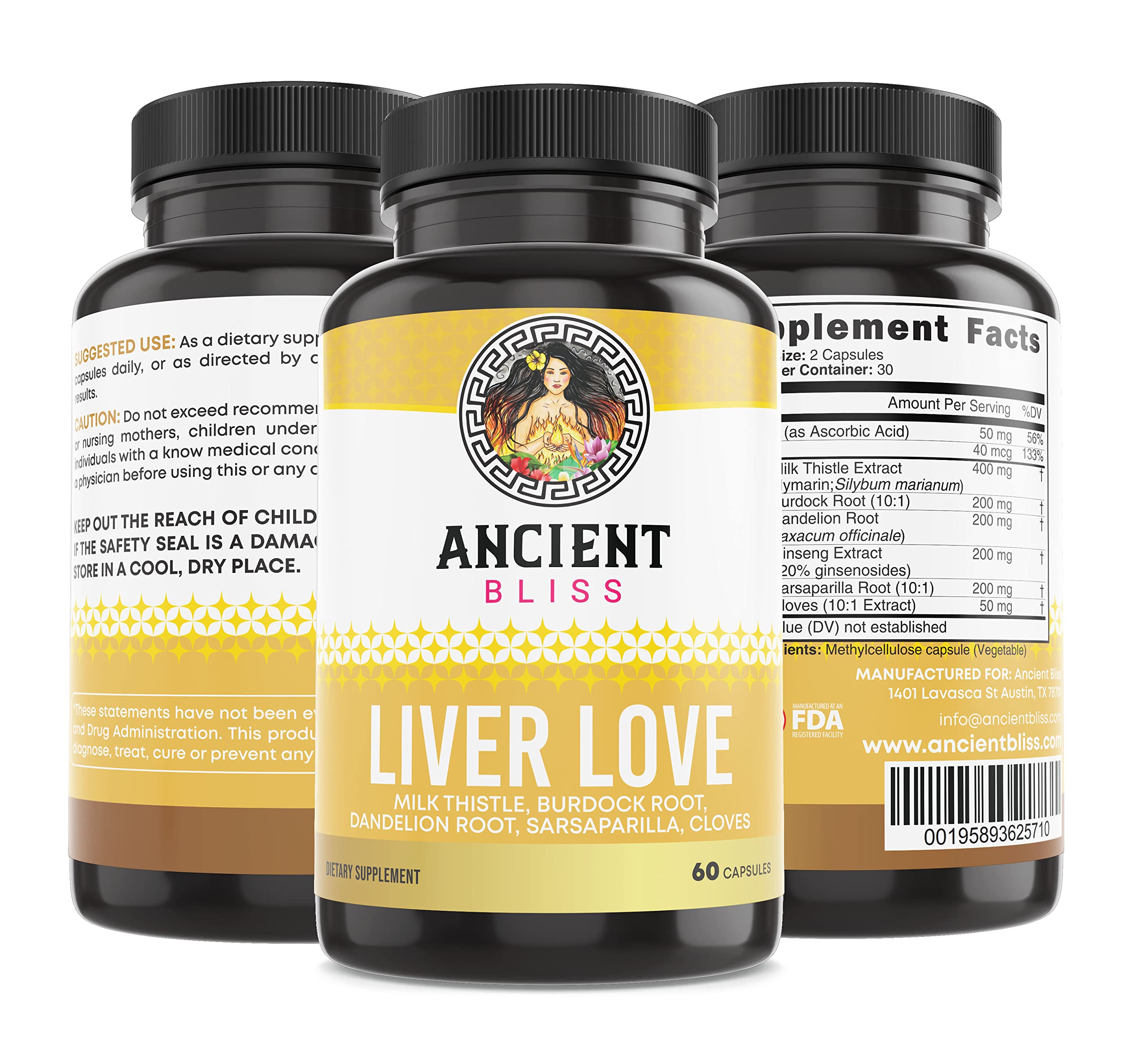 Ancient Bliss Liver Love vegan capsules offer a gentle, plant-based wellness option.