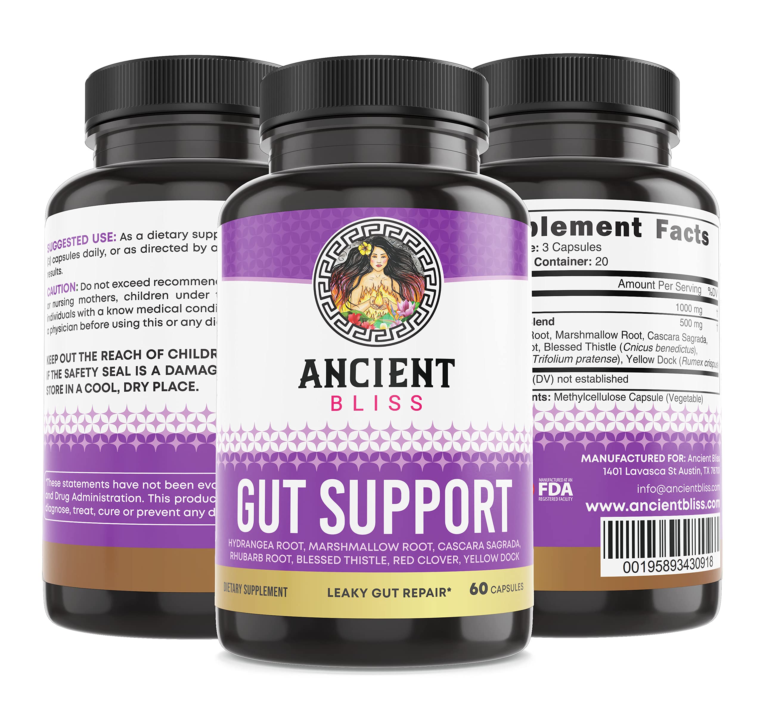 Ancient Bliss product label detail for informed purchase decisions.