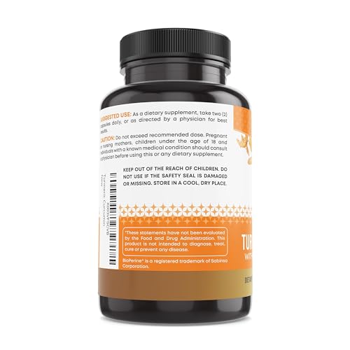 Packaging shot of Ancient Bliss turmeric curcumin 120-capsule bottle