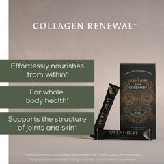Ancient Brave True Collagen packets back view, single-serve design for on-the-go routines.