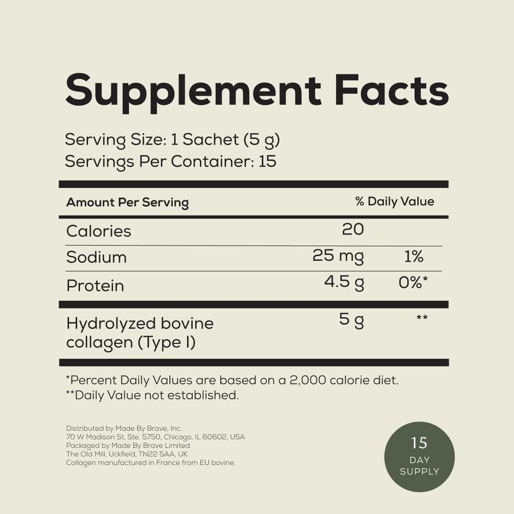 Ancient Brave True Collagen packets in purse, travel-ready nourishment anywhere.