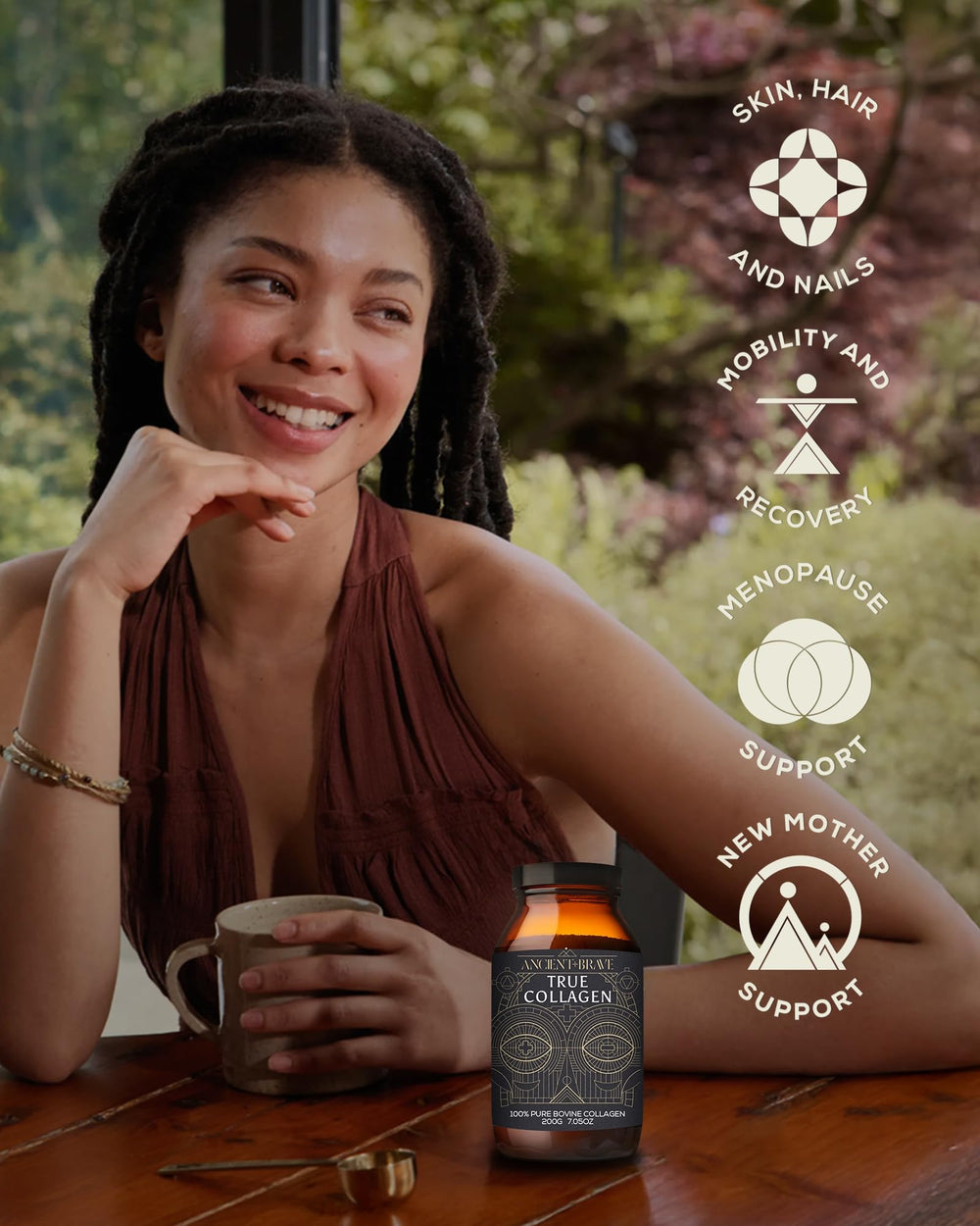 Ancient Brave True Collagen in a smoothie
