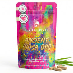 Ancient Diosa beef liver capsules closeup highlighting potential hormone balance support