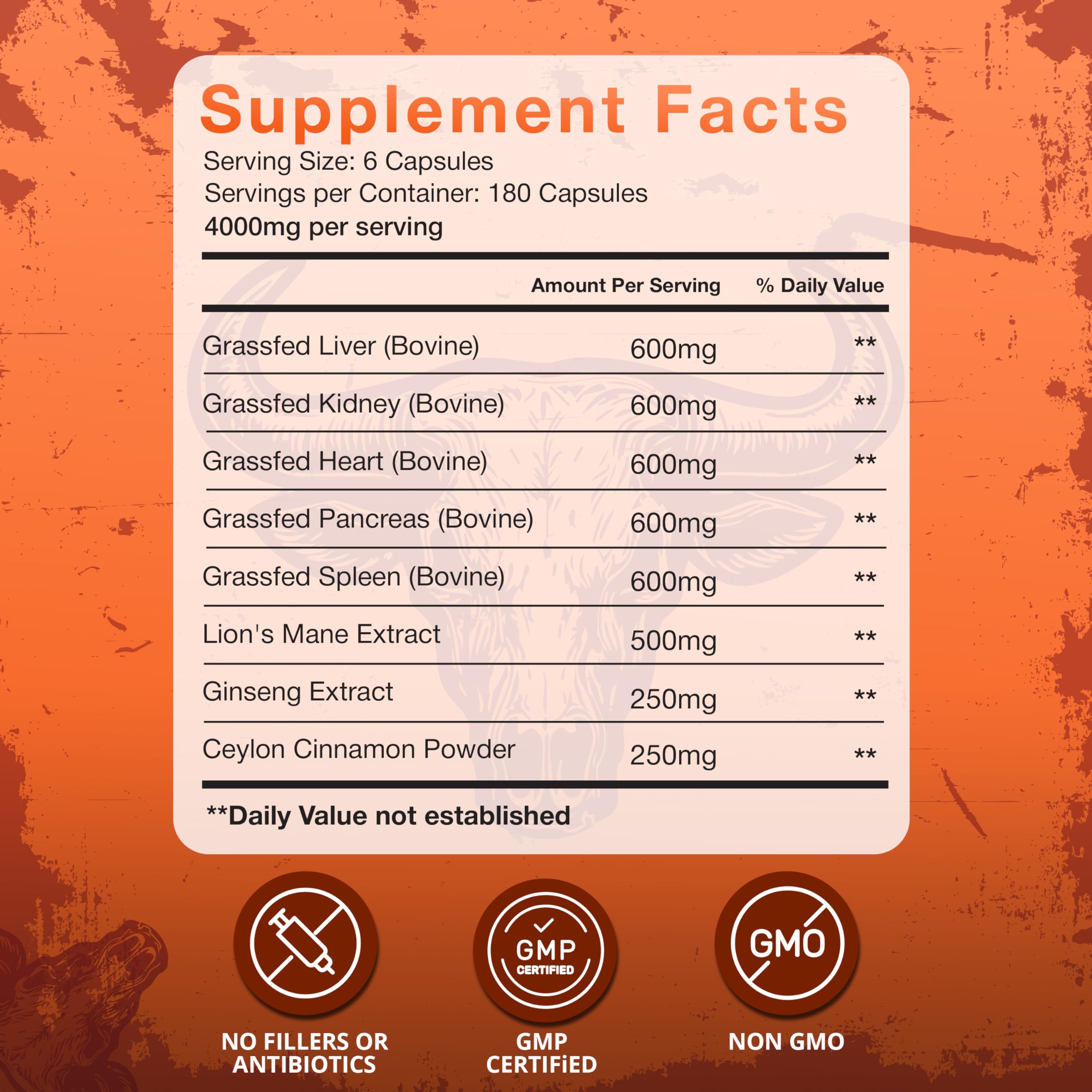 ANCIENT DIOSA beef liver capsules packaging highlighting natural vitamins for energy