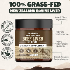 ANCIENT DIOSA freeze-dried liver nutrition label highlighting clean formula.