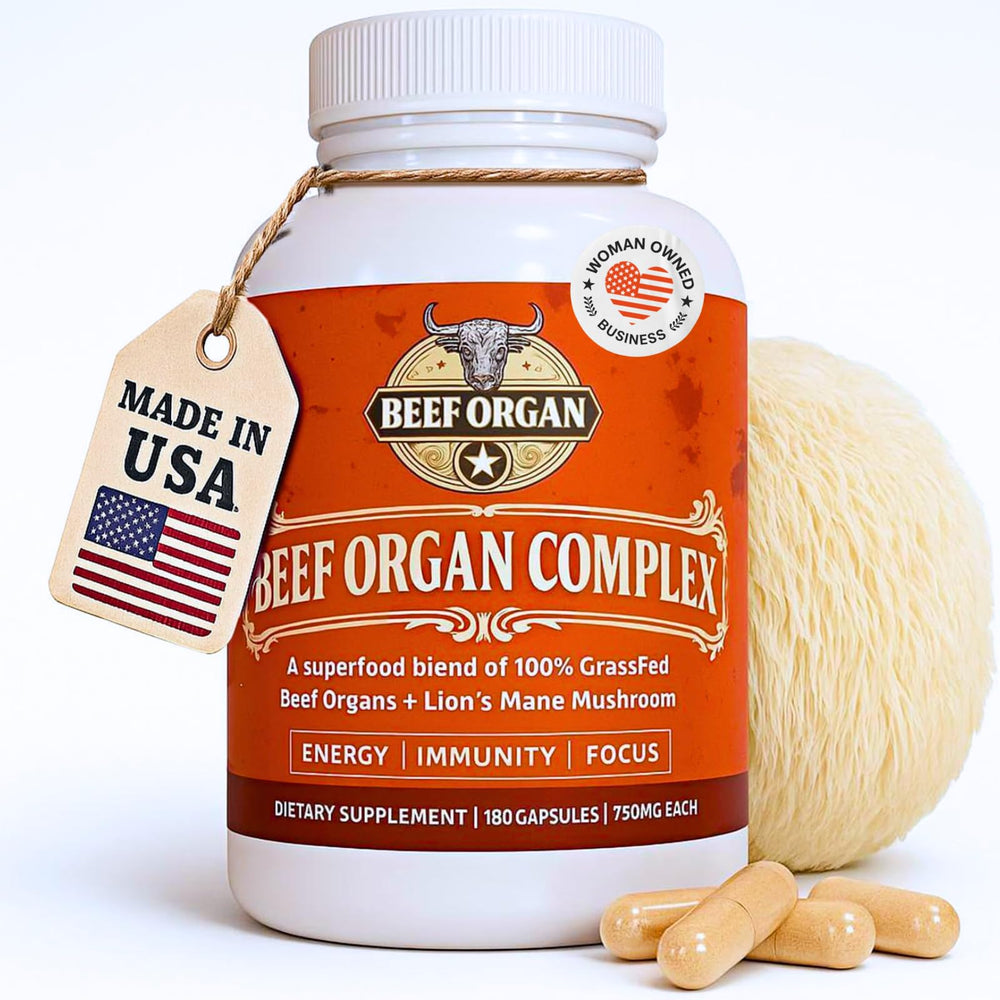 ANCIENT DIOSA grass-fed beef organ supplement bottle for daily vitality