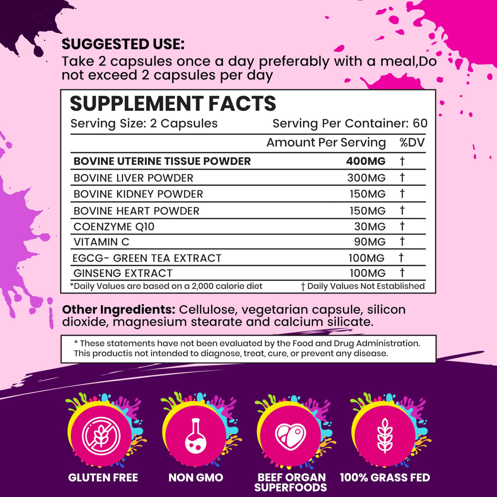 Ancient Diosa grass-fed heart capsules closeup suggesting daily energy support