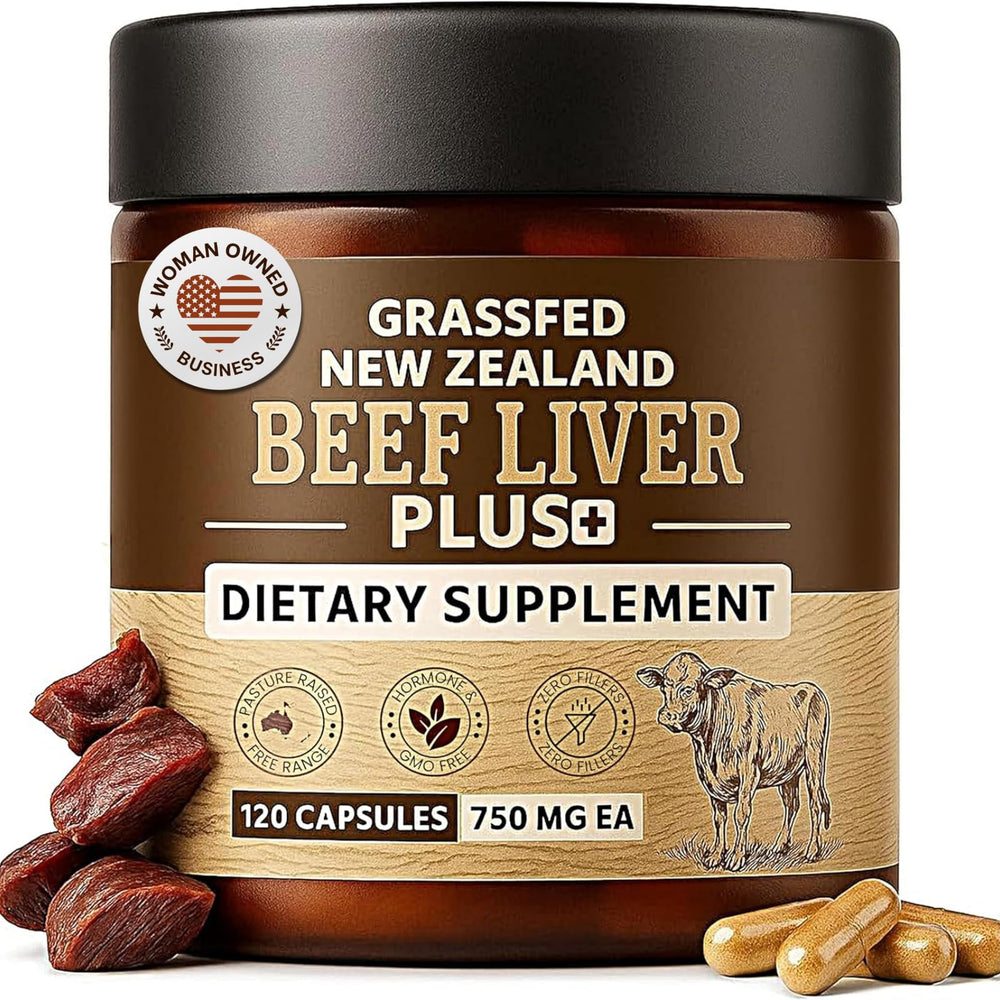 ANCIENT DIOSA grassfed beef liver bottle for daily energy support.