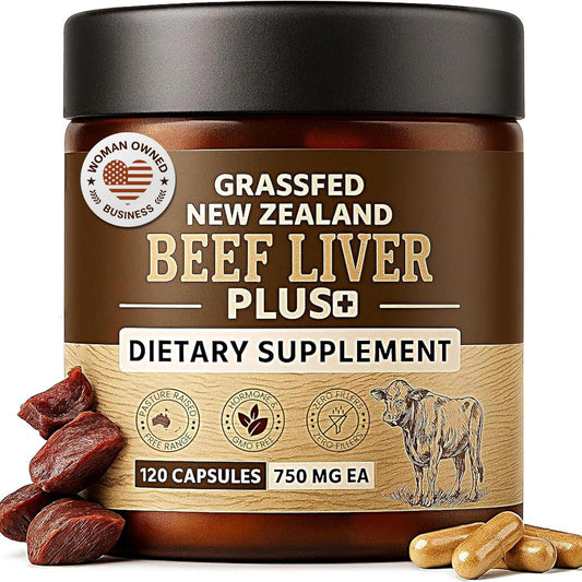 ANCIENT DIOSA grassfed beef liver bottle for daily energy support.