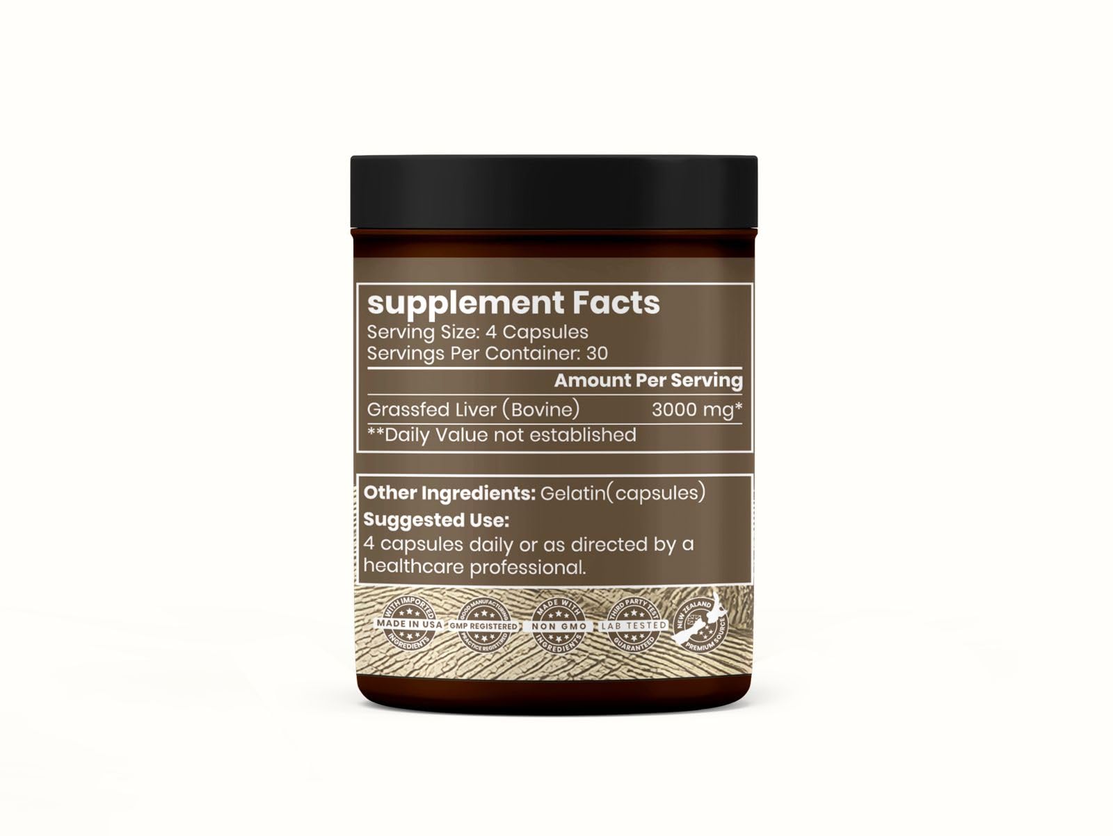 ANCIENT DIOSA paleo-friendly lifestyle support with grassfed liver capsules.