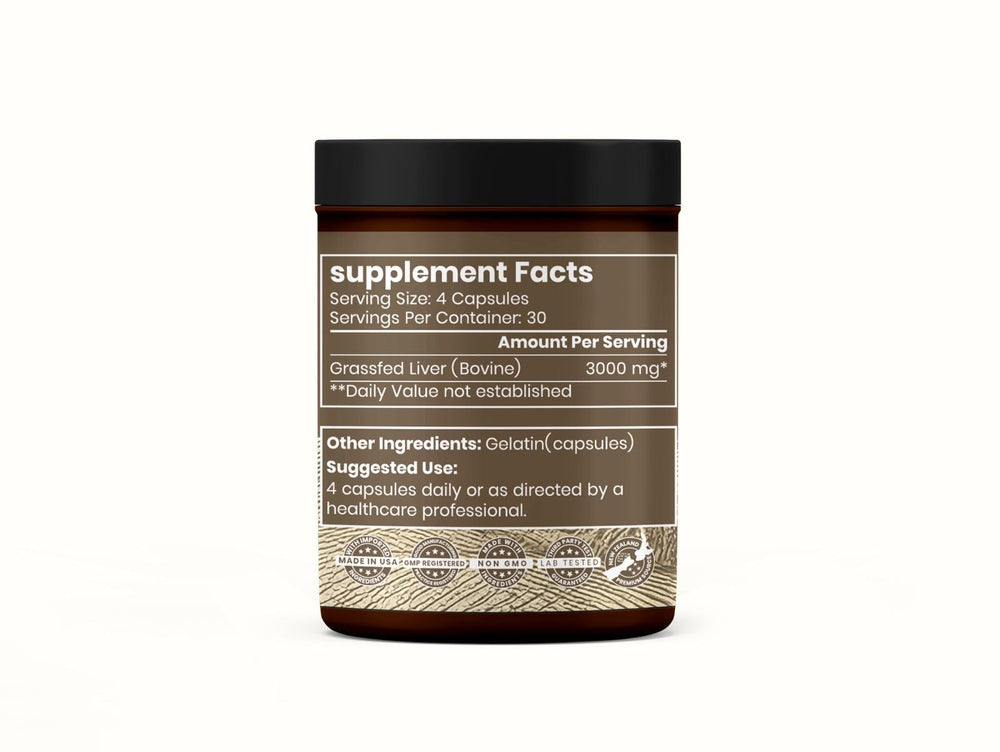 ANCIENT DIOSA paleo-friendly lifestyle support with grassfed liver capsules.