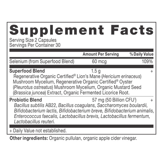 Ancient Nutrition 50billion-cfu-probiotic-capsules supports gut health and immune function daily.
