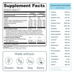 Ancient Nutrition Advanced Multi Collagen Hydrate ingredients display 10 collagen sources.