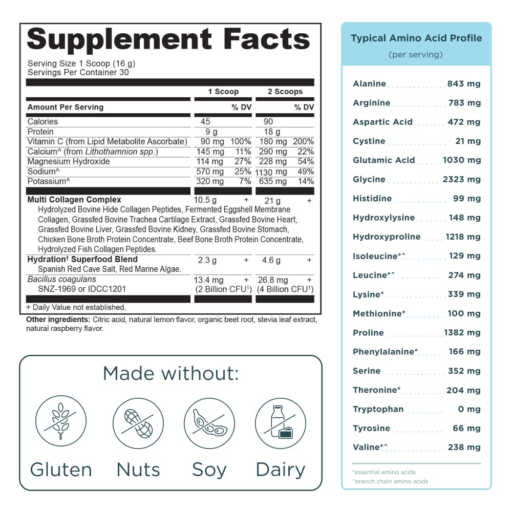 Ancient Nutrition Advanced Multi Collagen Hydrate package on a kitchen counter.