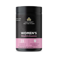 Ancient Nutrition Ancient Nutrients Women's Multivitamin bottle supports daily vitality.