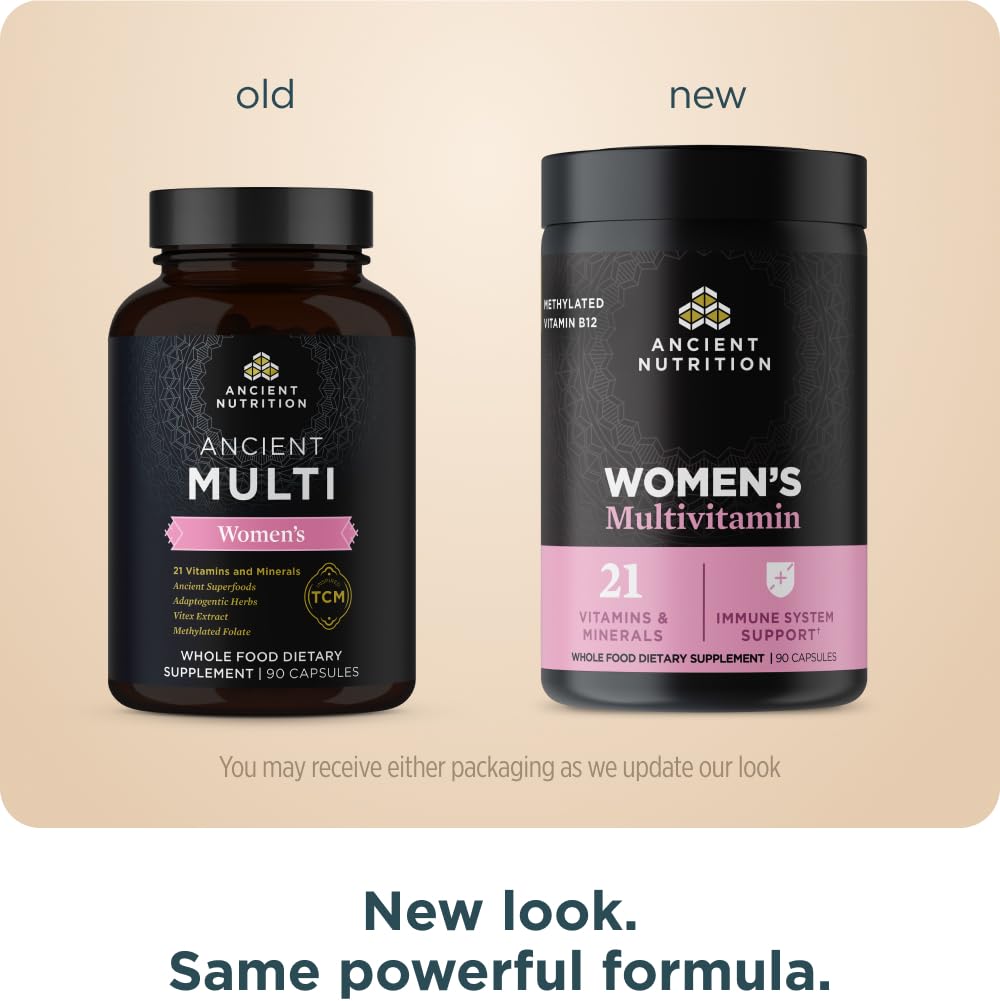 Ancient Nutrition Women's Multivitamin capsules for convenient daily dosing.