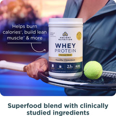 Ancient Nutrition blend with ashwagandha and cinnamon, ingredient panel highlight.