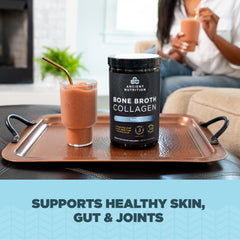 Ancient Nutrition bone broth collagen vanilla coffee mix adds protein to morning coffee