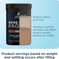 Serving size and protein content information on Ancient Nutrition label