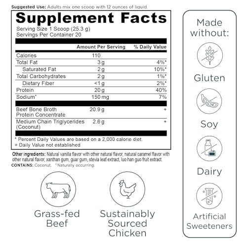 Smoothie idea with Ancient Nutrition bone broth protein salted caramel