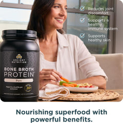 Ancient Nutrition vanilla bone broth protein in smoothies—easy, tasty nutrition boost