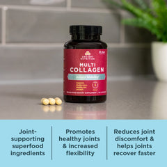 Ancient Nutrition capsules in hand during workout imply daily joint support