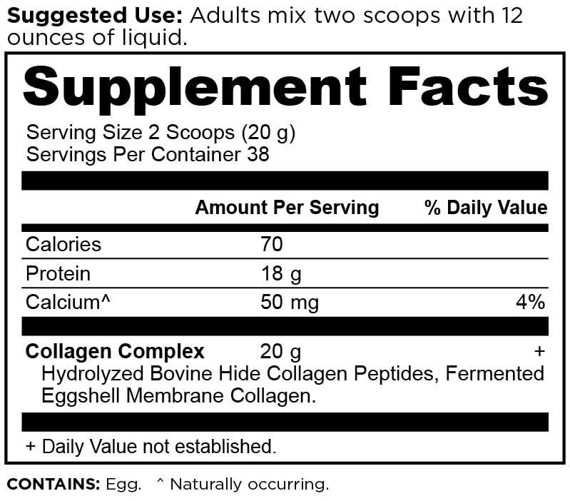 Ancient Nutrition Collagen Peptides powder in glass for easy daily mixing.