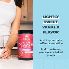 Ancient Nutrition collagen powder in coffee demonstrates easy daily integration.