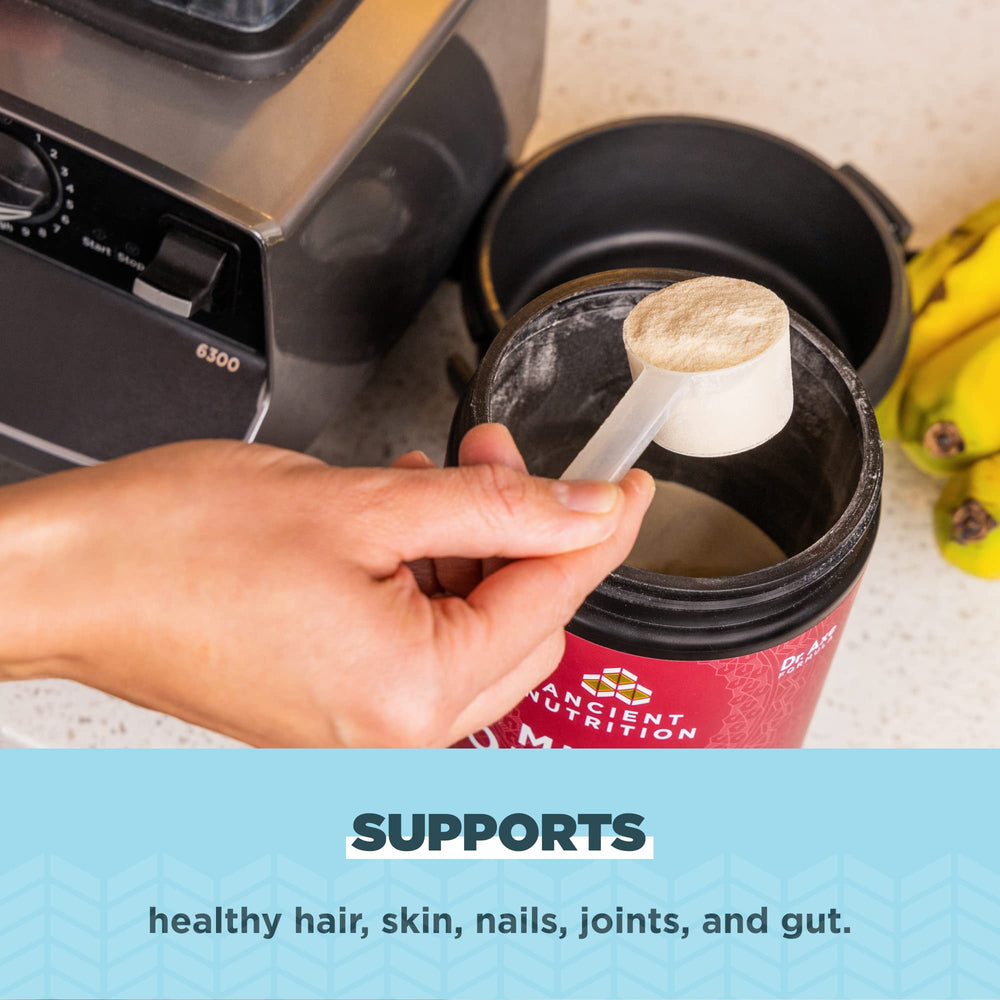 Ancient Nutrition collagen sourced from Midwest farms and South American cattle.