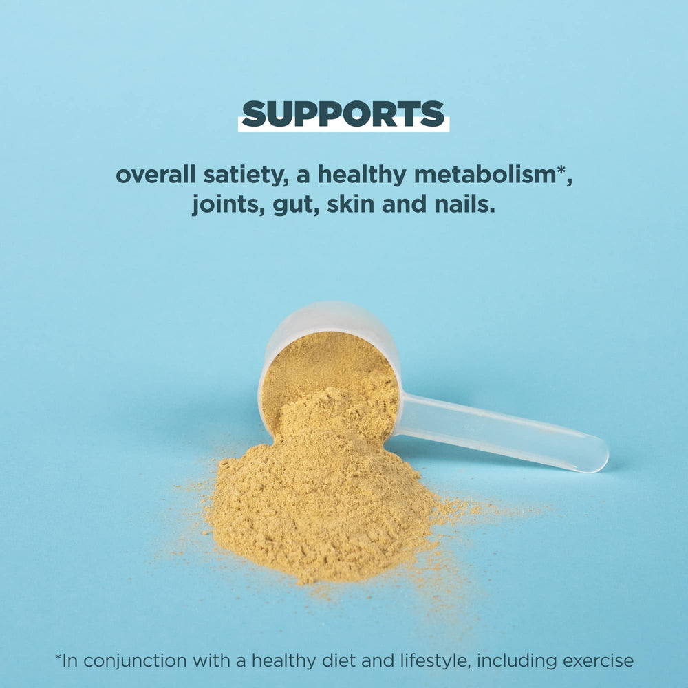 Close-up of collagen types and hyaluronic acid components.