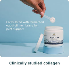 Ancient Nutrition Creatine + Collagen for women scene shows strength.