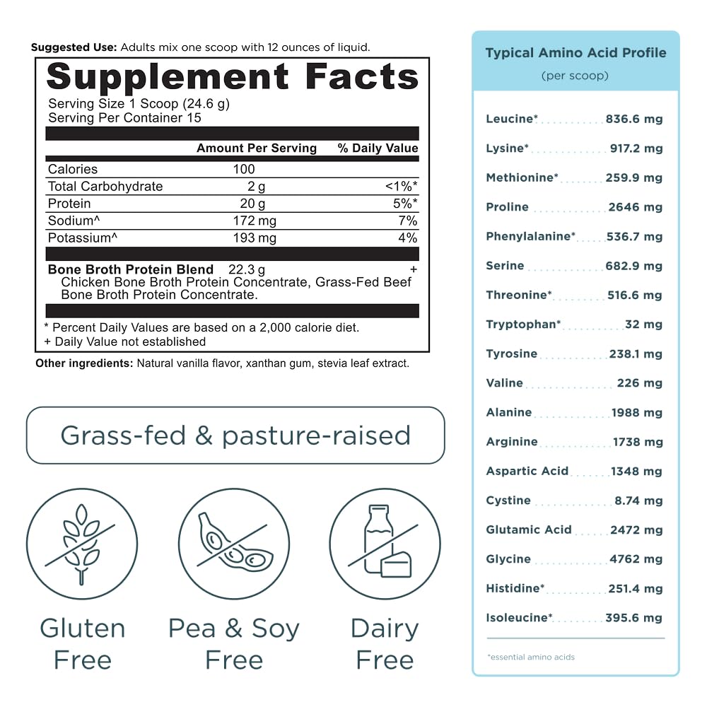 Easy-mix kitchen scene with Ancient Nutrition bone broth protein powder in use