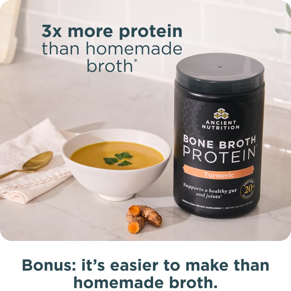 Grass-fed beef bone broth concentrate emphasizes premium sourcing.
