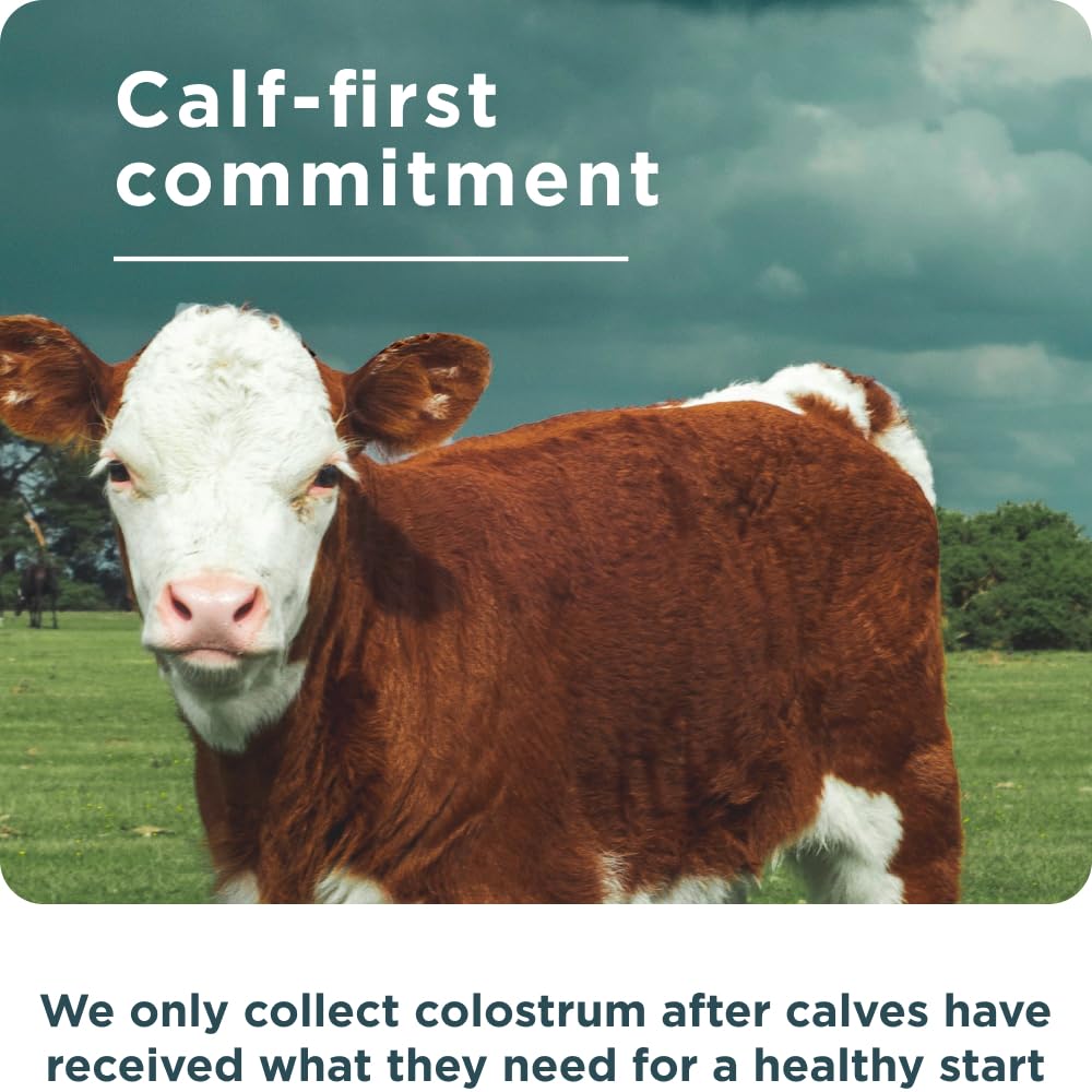 Sustainably sourced grass-fed cow colostrum from the USA.