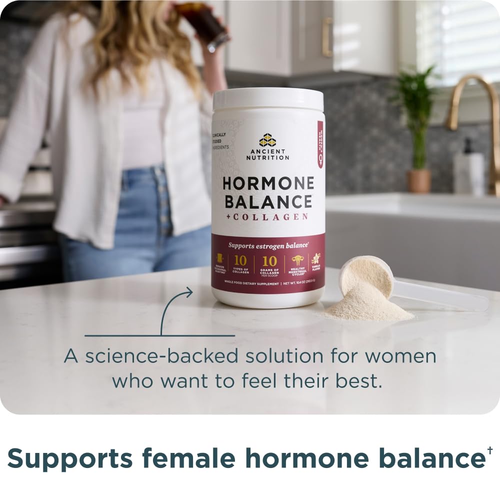 Ancient Nutrition Hormone Balance with ashwagandha extract, plant-based adaptogen