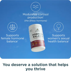 Ancient Nutrition Hormone Balance vanilla powder tub for easy daily mix