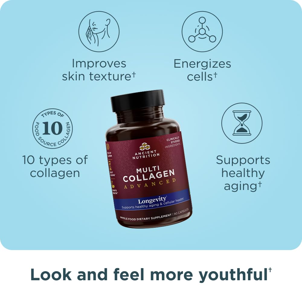 Ancient Nutrition hydrolyzed collagen peptides powder tub improves mixability for routines