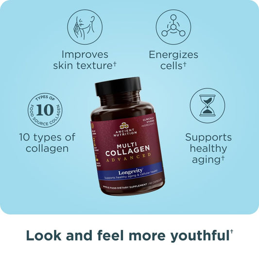 Ancient Nutrition hydrolyzed collagen peptides powder tub improves mixability for routines