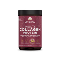 Ancient Nutrition hydrolyzed collagen peptides tub for daily protein blend.