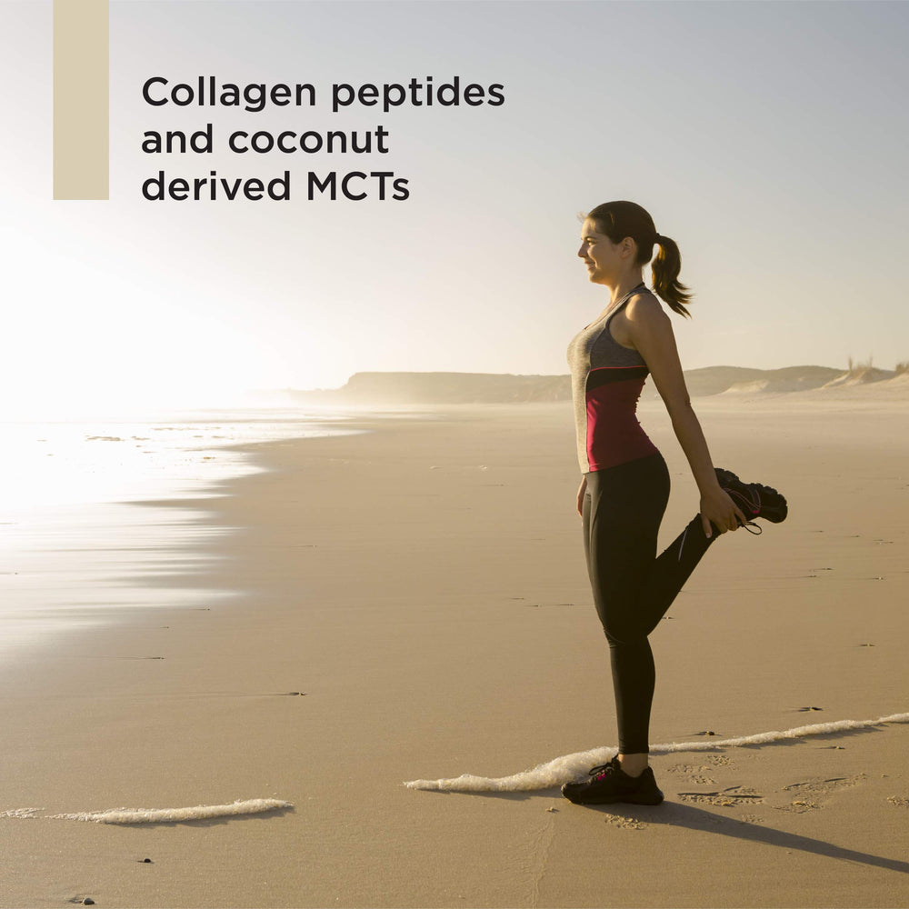 Ancient Nutrition KetoCOLLAGEN packaging highlighting grass-fed and gluten-free attributes.